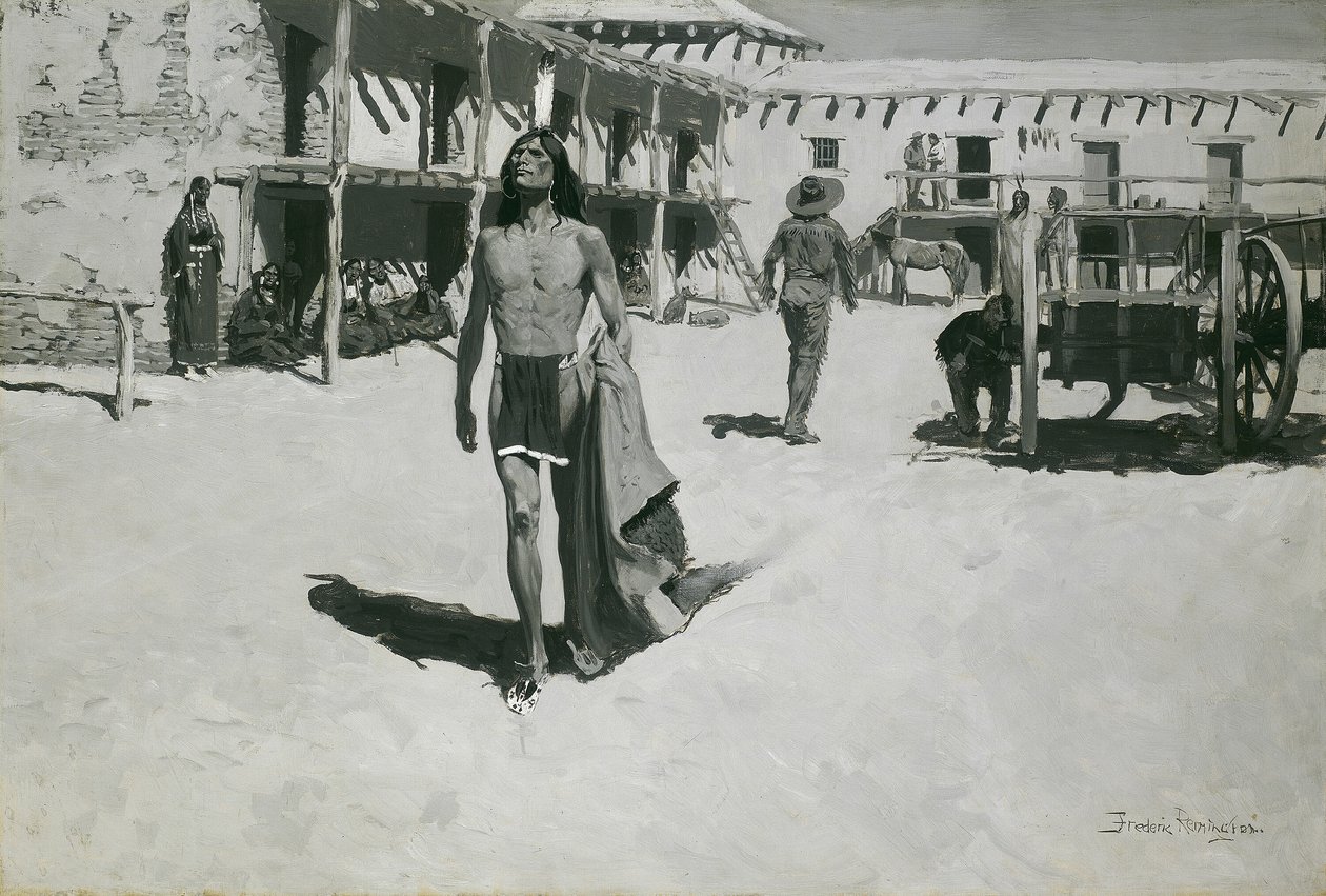 Intet andet end muntert udseende fulgte flagermusen af Frederic Remington
