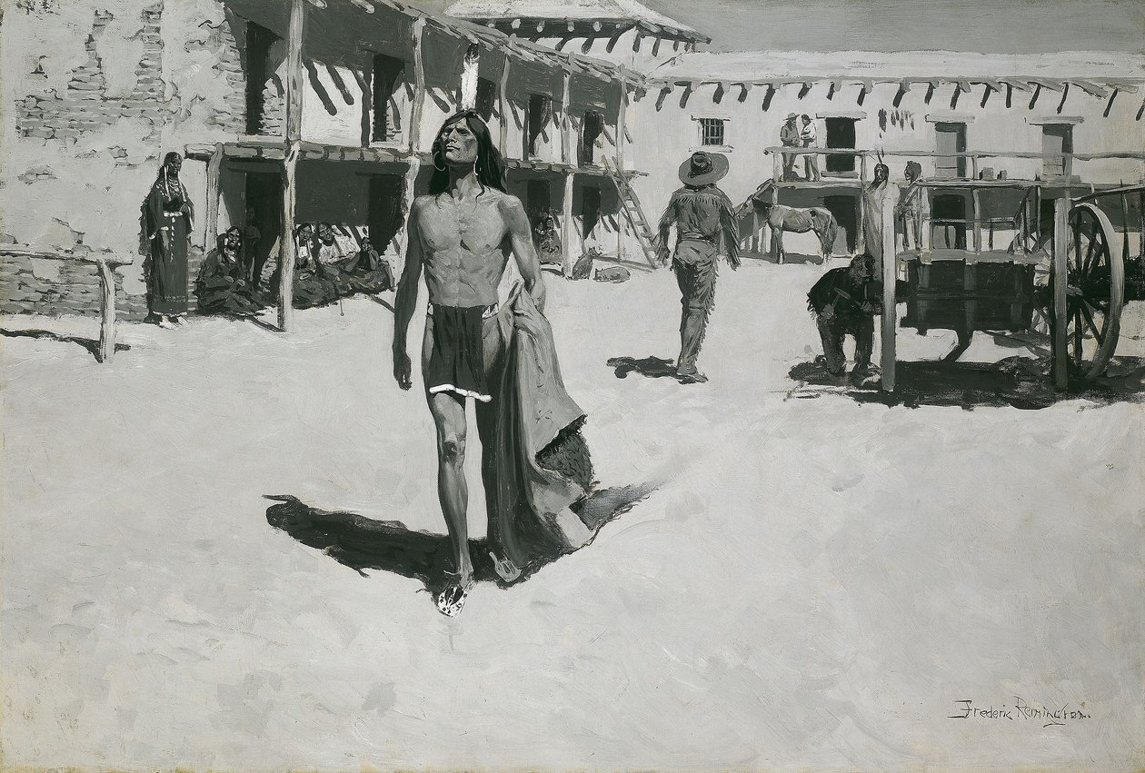 Intet andet end muntre blikke fulgte flagermusen af Frederic Remington