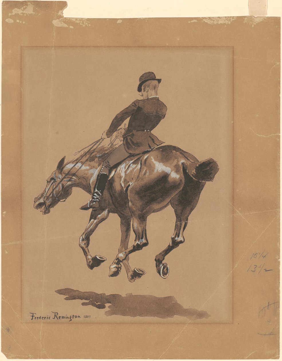 På Bridle Path, Central Park, New York af Frederic Remington