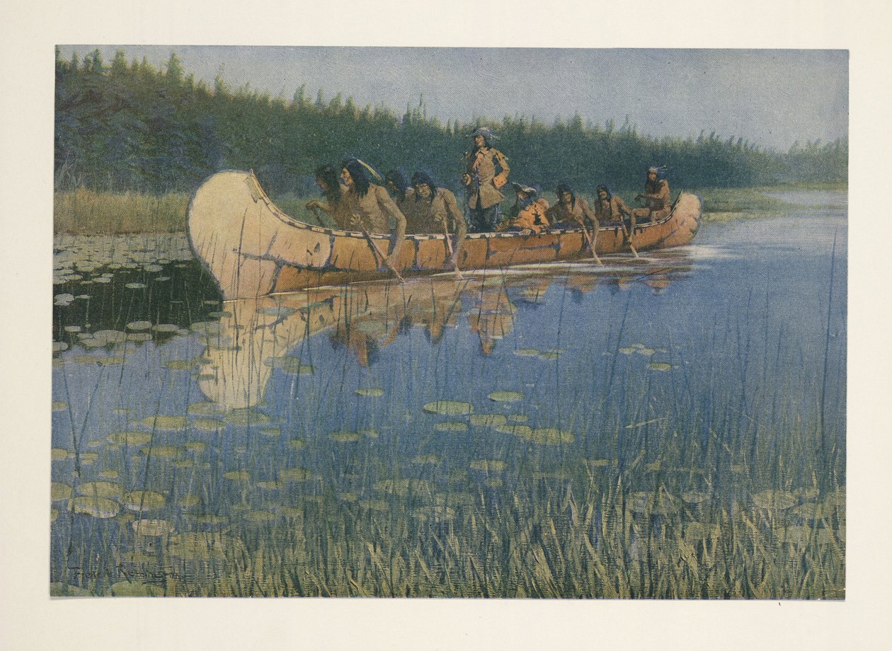 Pierre-Esprit Raddison (1636 - 1710), fra Colliers Weekly, pub. 1906 af Frederic Remington