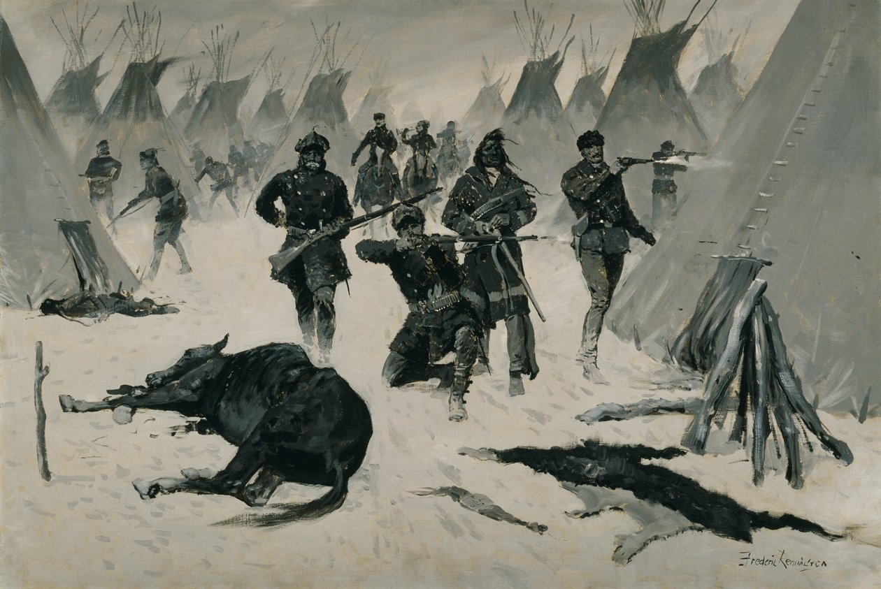 Crazy Horses nederlag af Frederic Remington