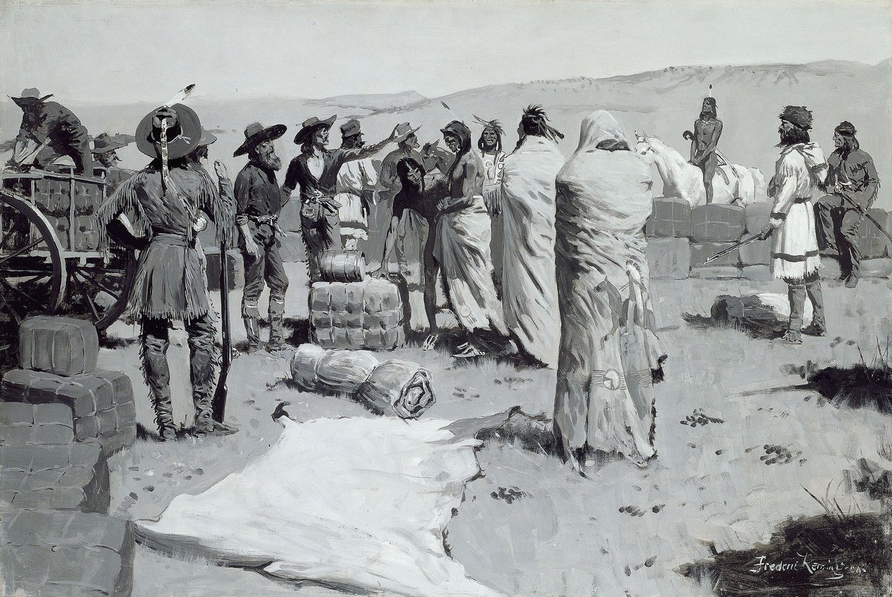 Tolken vinkede til de unge af Frederic Remington