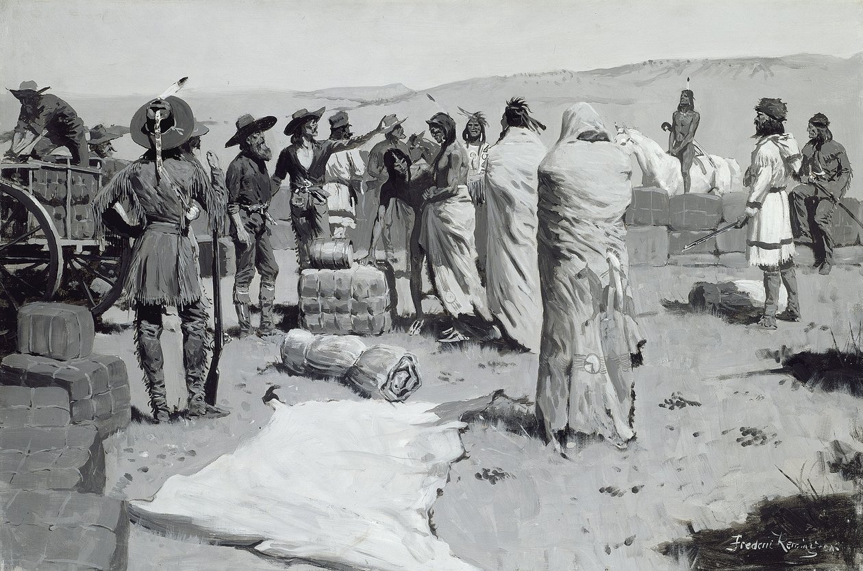 Tolken vinkede til ungdommen, ca. 1900 af Frederic Remington