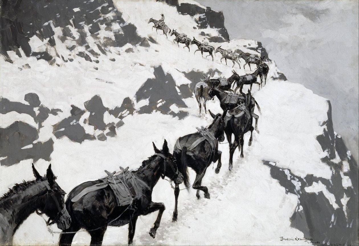 Mule-pakken af Frederic Remington