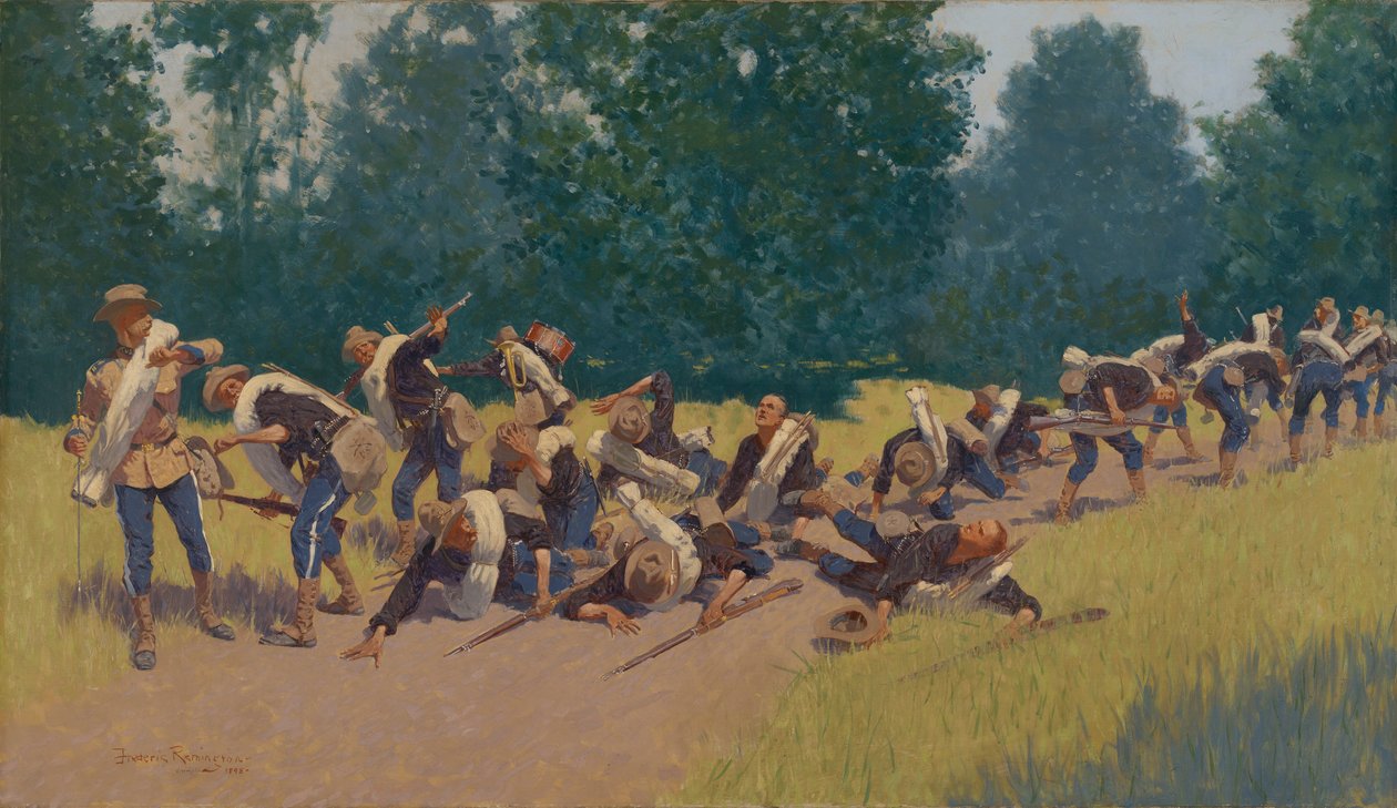 Skriget af granatsplinter ved San Juan Hill af Frederic Remington