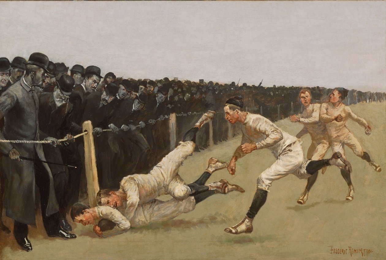 Touchdown, Yale mod Princeton, Thanksgiving Day, 27. november 1890, Yale 32, Princeton 0 af Frederic Remington