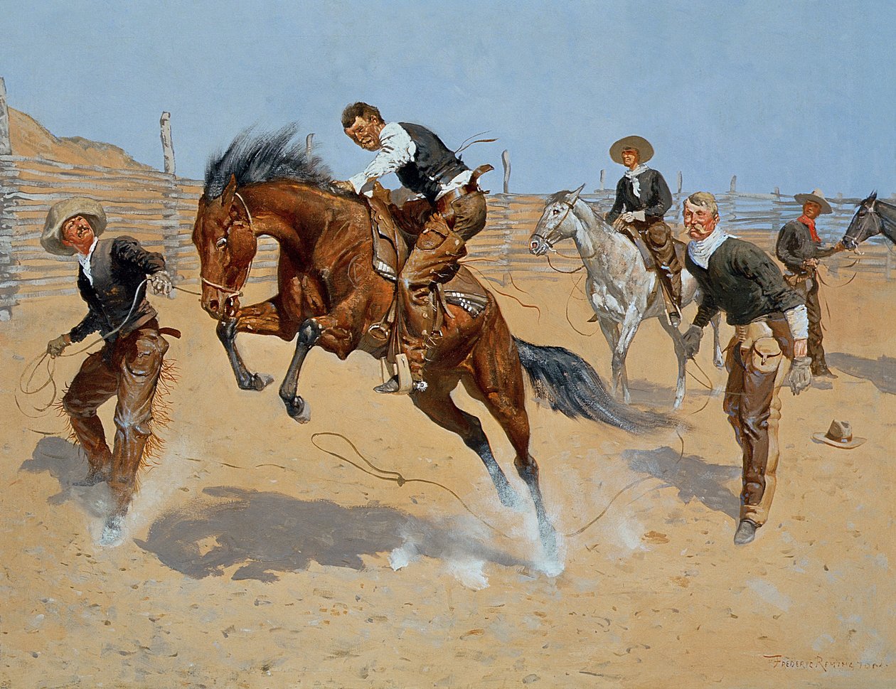 Turn Him Loose, Bill, ca. 1893 (olie på lærred) af Frederic Remington
