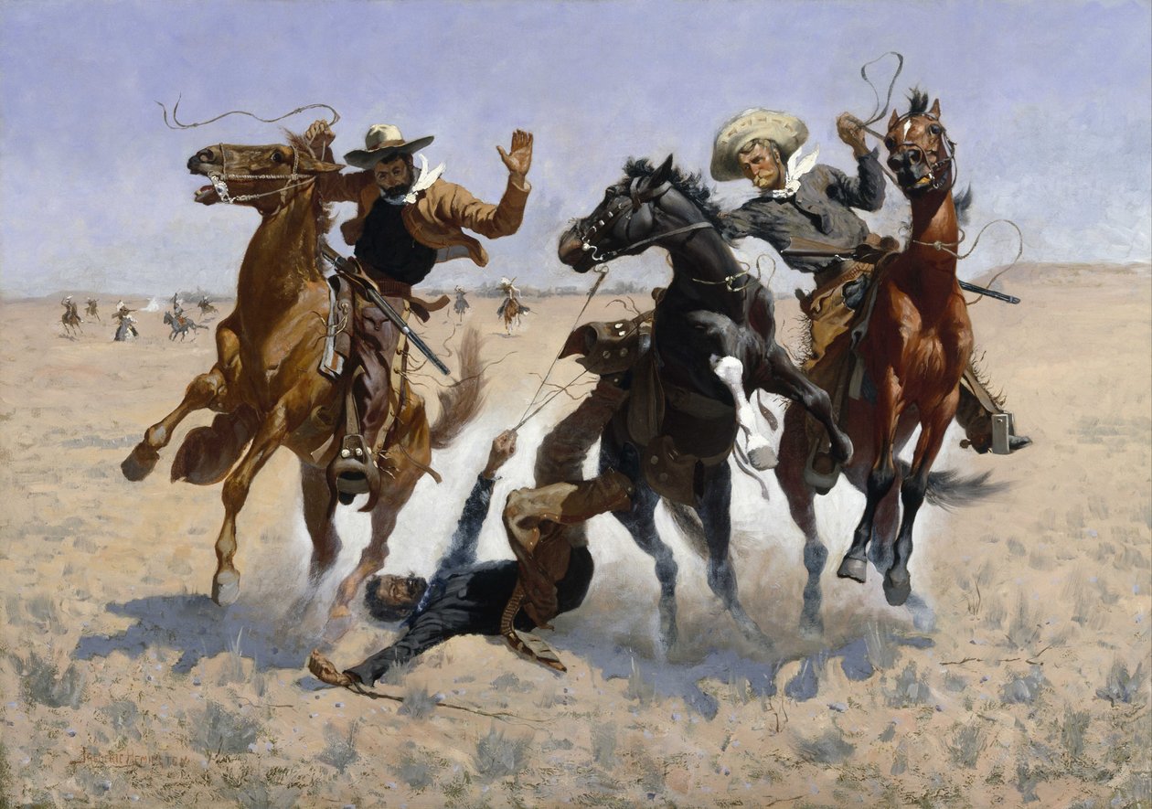 At hjælpe en kammerat, 1890 af Frederic Sackrider Remington