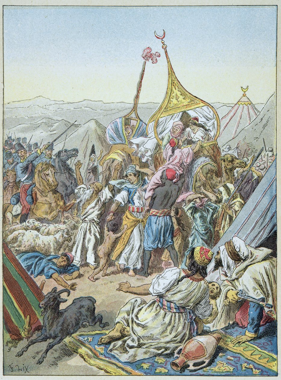 Abd-El-Kaders smala blev taget i maj af Frederic Theodore Lix