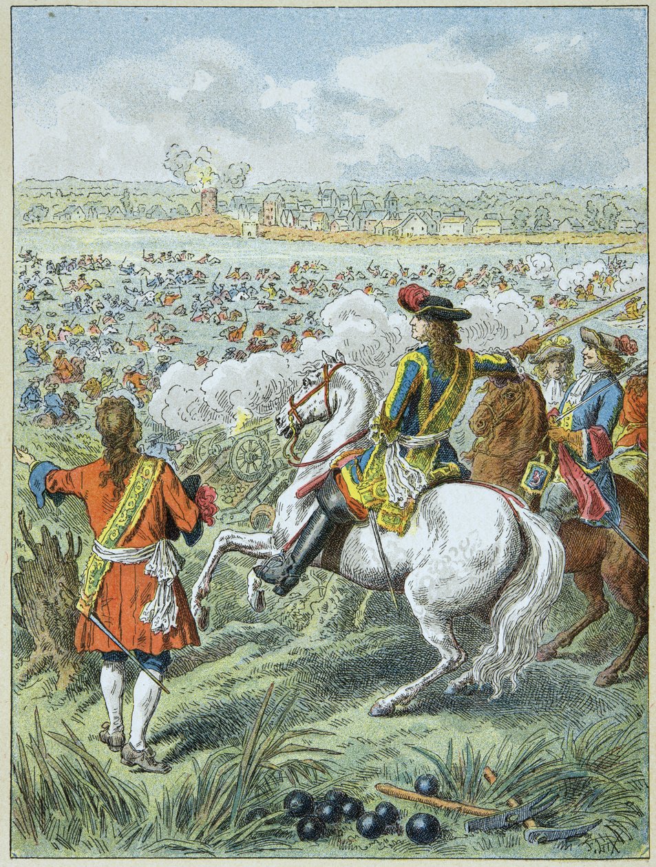 Passage af Rhinen af kong Ludvig XIVs hære af Frederic Theodore Lix