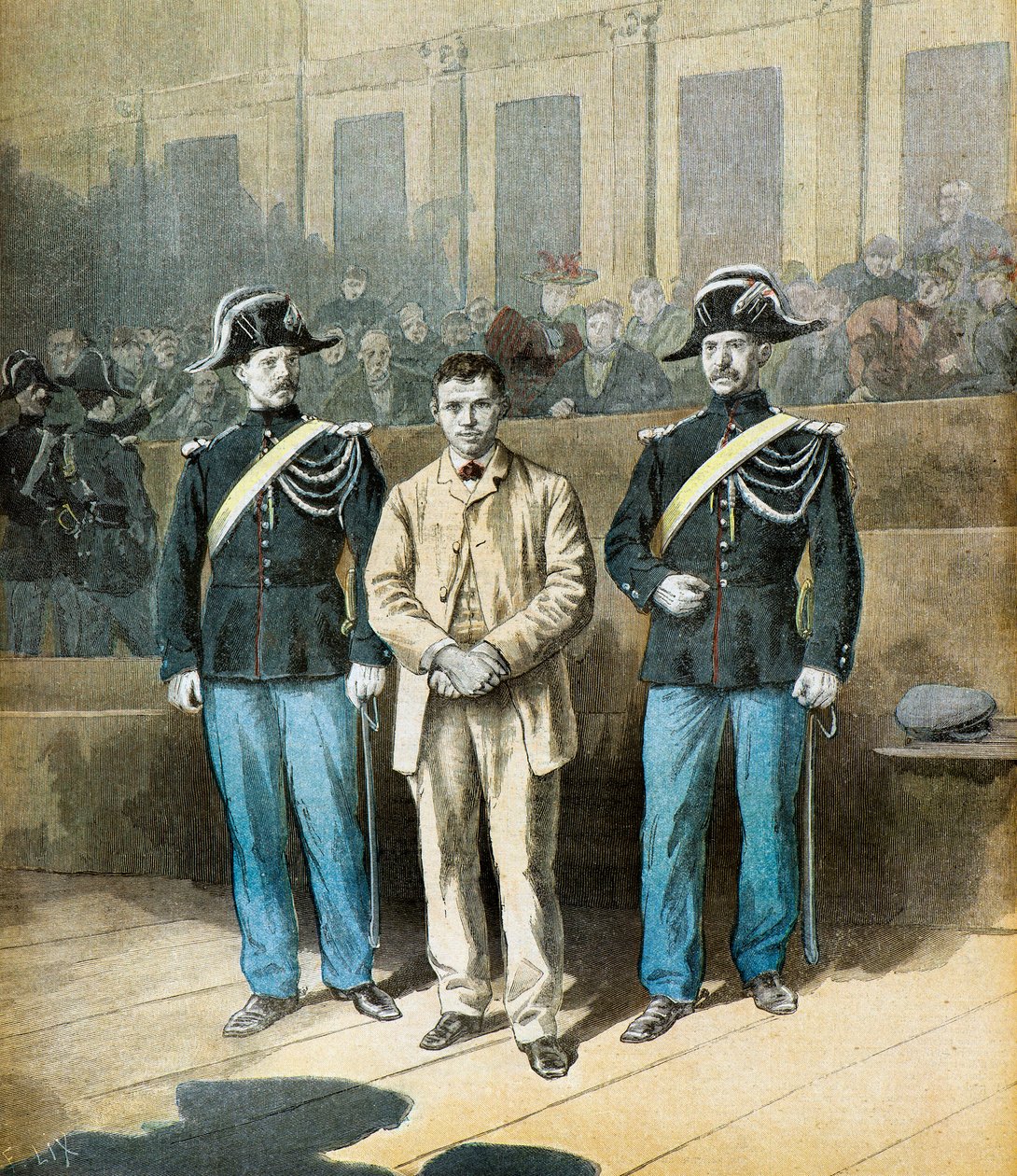 Portræt af anarkisten Caserio af Frederic Theodore Lix