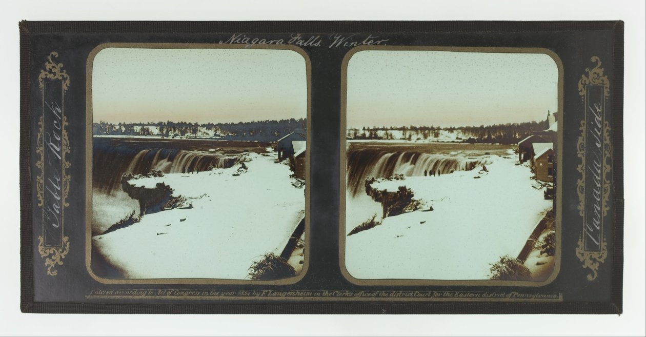 Vinter, Niagara Falls, Table Rock, Canada Side af Frederic and William Langenheim