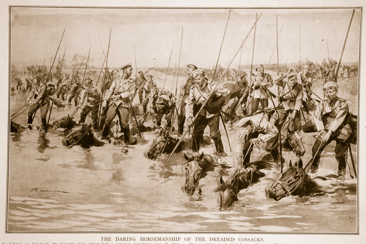 De frygtede kosakkers dristige rytteri, 1914-19 af Frederic de Haenen