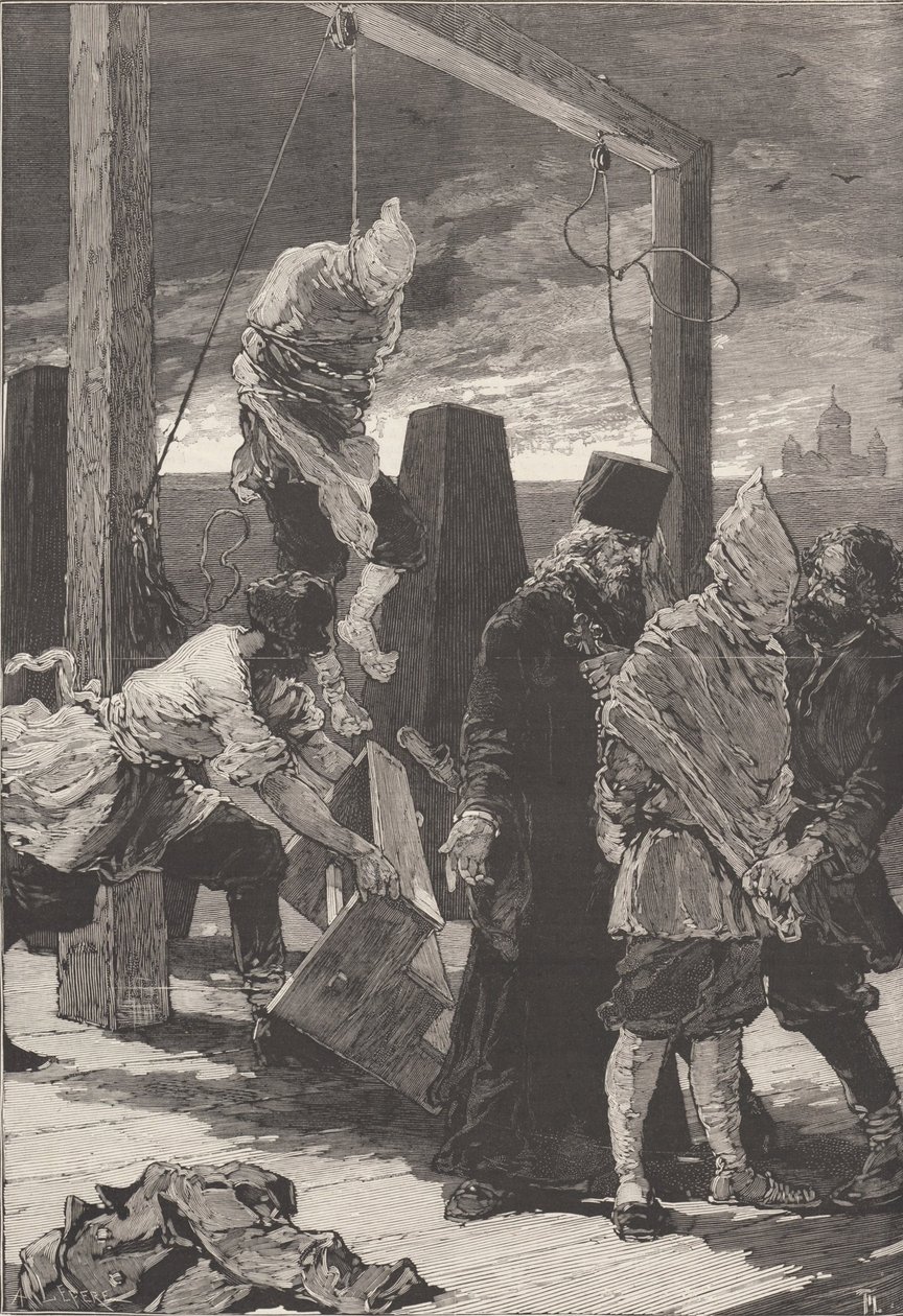 Henrettelsen af Alexander Kvyatkovsky og Andrey Presnyakov den 16. november 1880. af Frederic de Haenen
