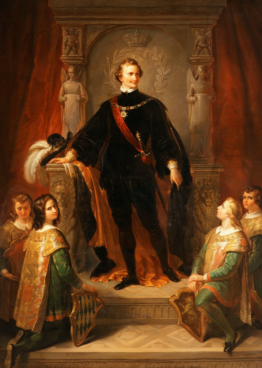 Portræt af Ludwig I, konge af Bayern, af Frederich August Kaulbach