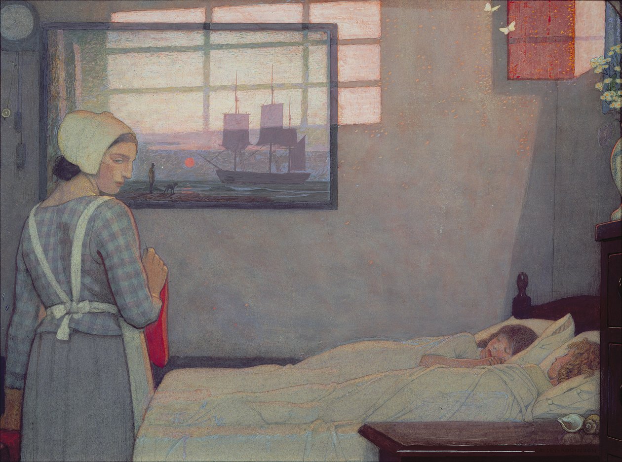 En sommeraften, ca. 1925 af Frederick Cayley Robinson