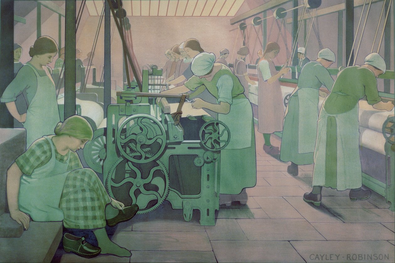 British Industries - Cotton, ca. 19234 (LMS-plakat) af Frederick Cayley Robinson