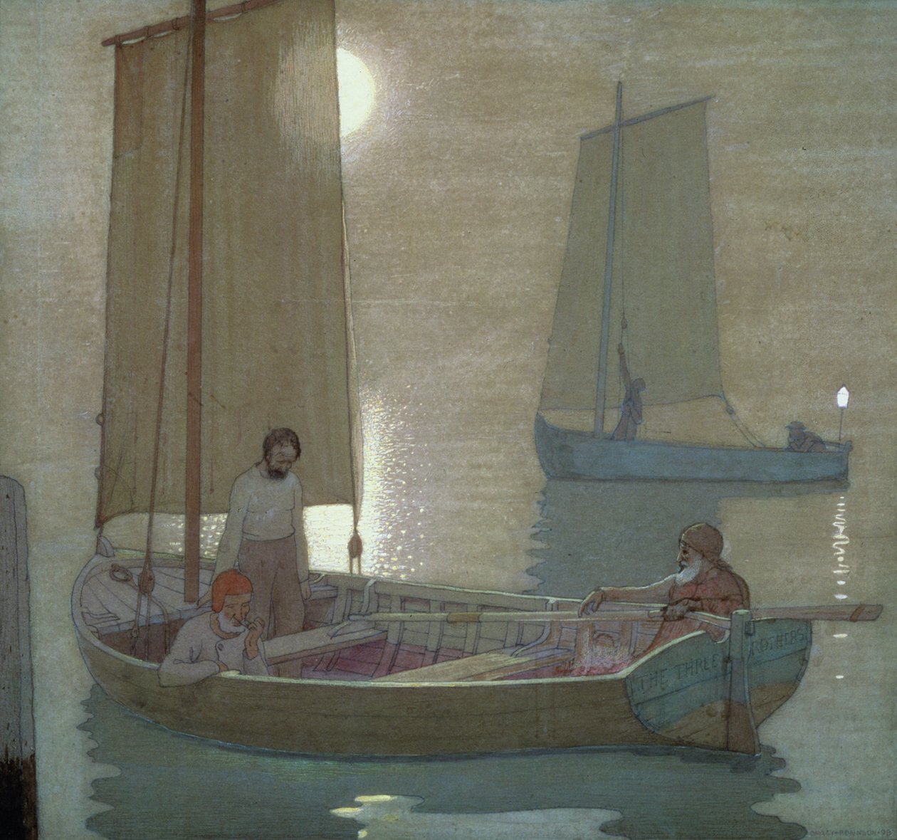 De tre brødre, ca. 1897 af Frederick Cayley Robinson