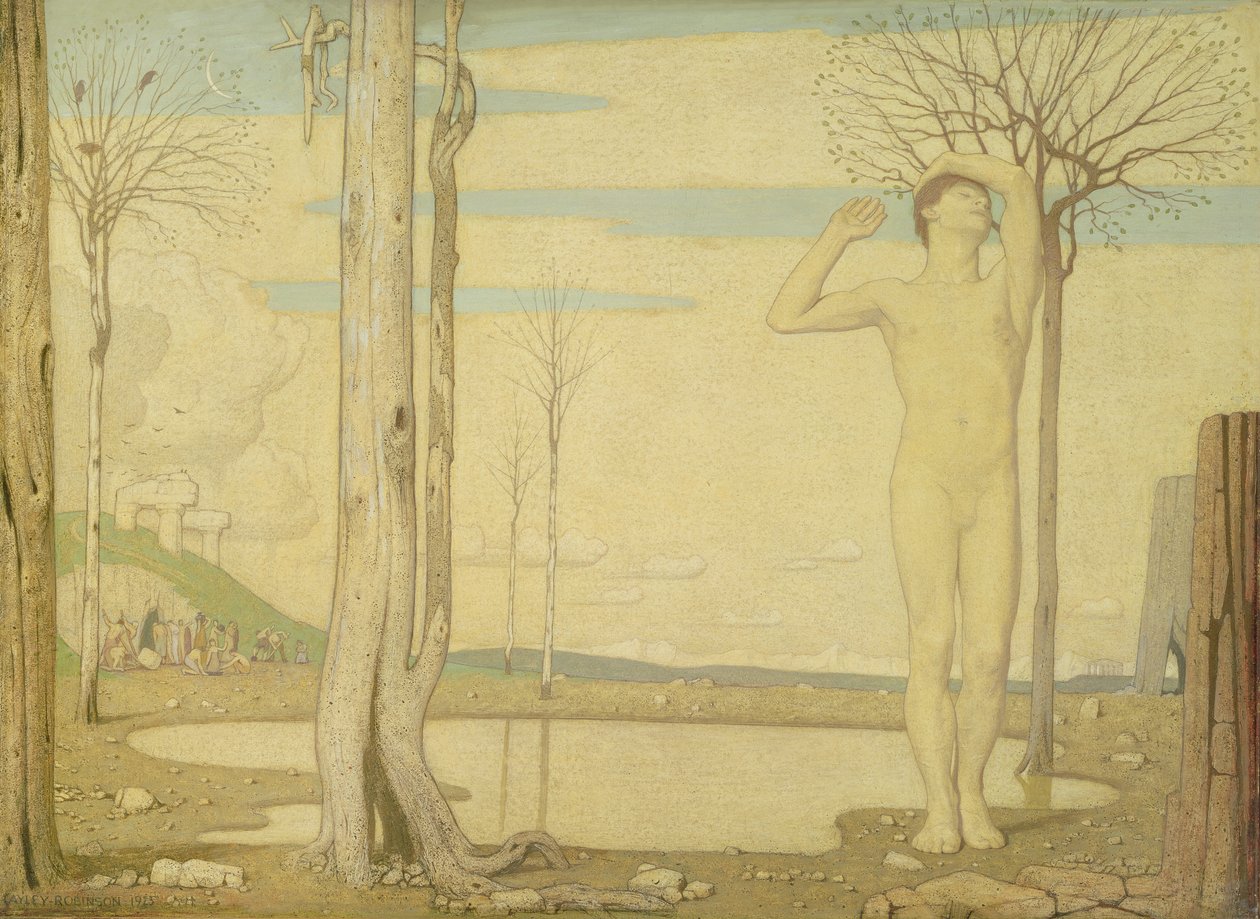 Ungdom, 1923 af Frederick Cayley Robinson
