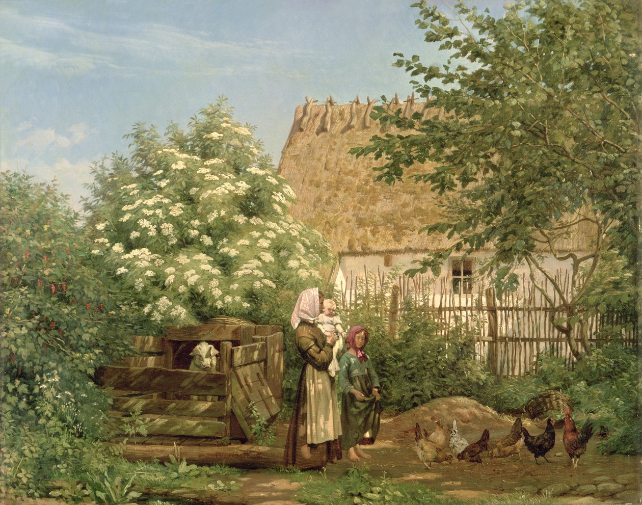 Fodring af hønsene af Frederick Christian Lund