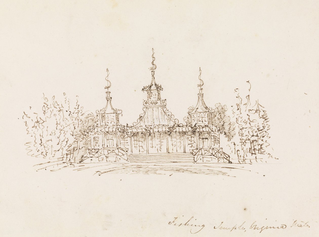 Fisketemplet, Virginia Water af Frederick Crace