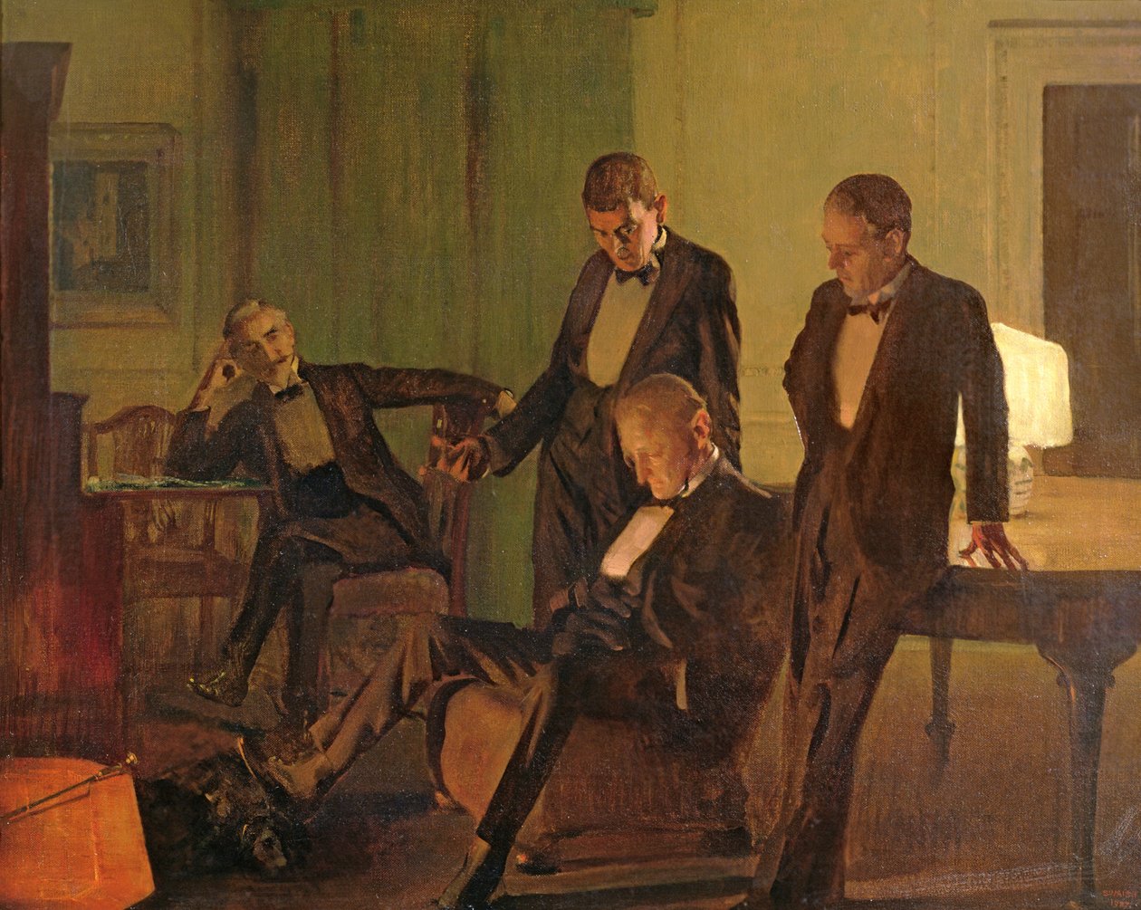 Efter middagen på 110 Pembroke Road, 1927 af Frederick George Swaish