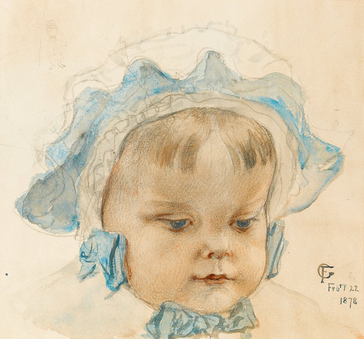 Frederica, 1878 (wc på papir) af Frederick Goodall