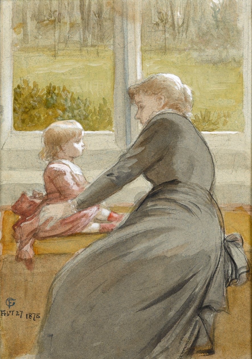 Frederica, 1878 (wc på papir) af Frederick Goodall