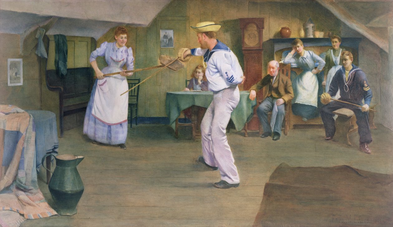 Fægteundervisningen, 1893 af Frederick James McNamara Evans