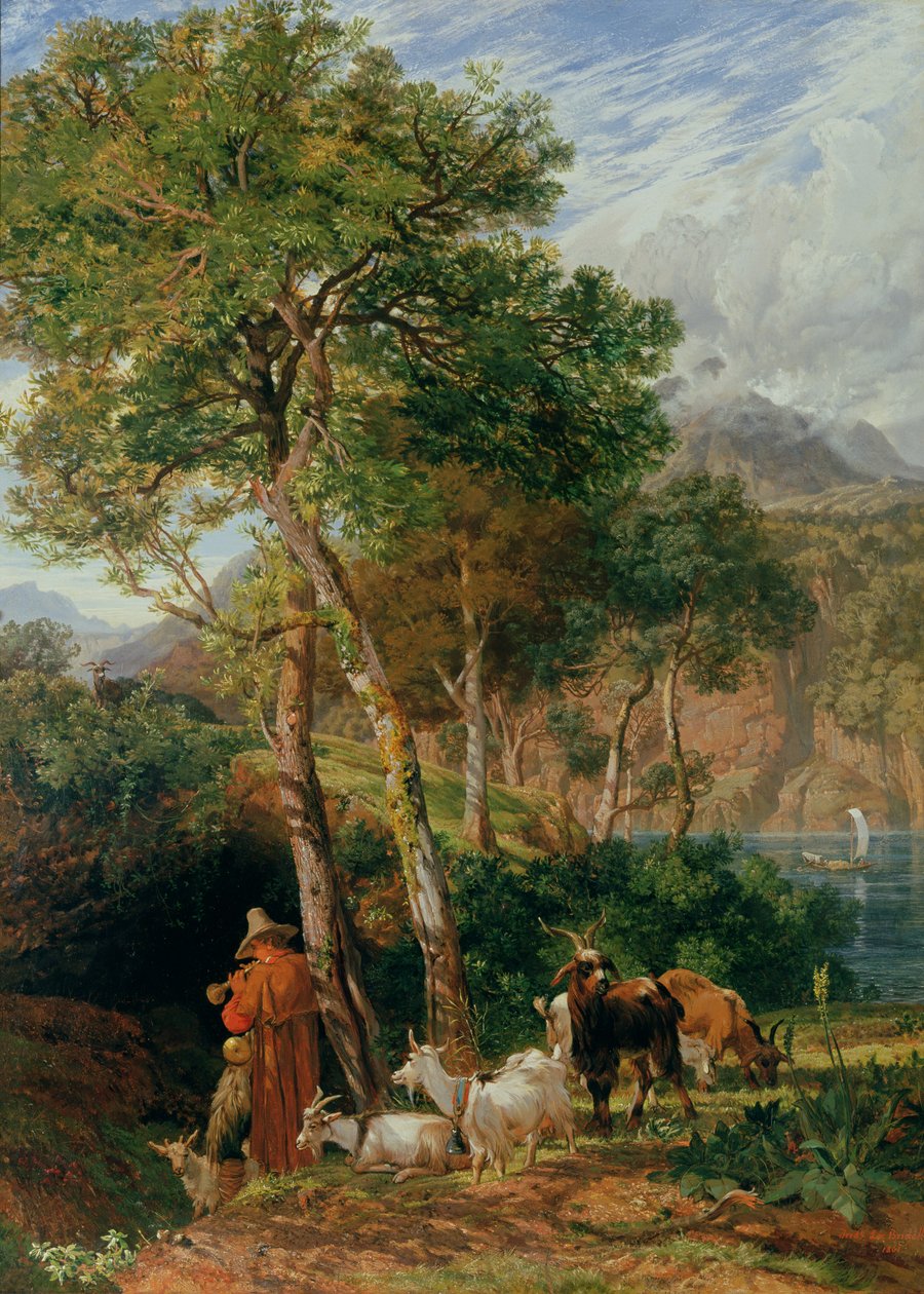 Bredden af Lecco-søen af Frederick Lee Bridell