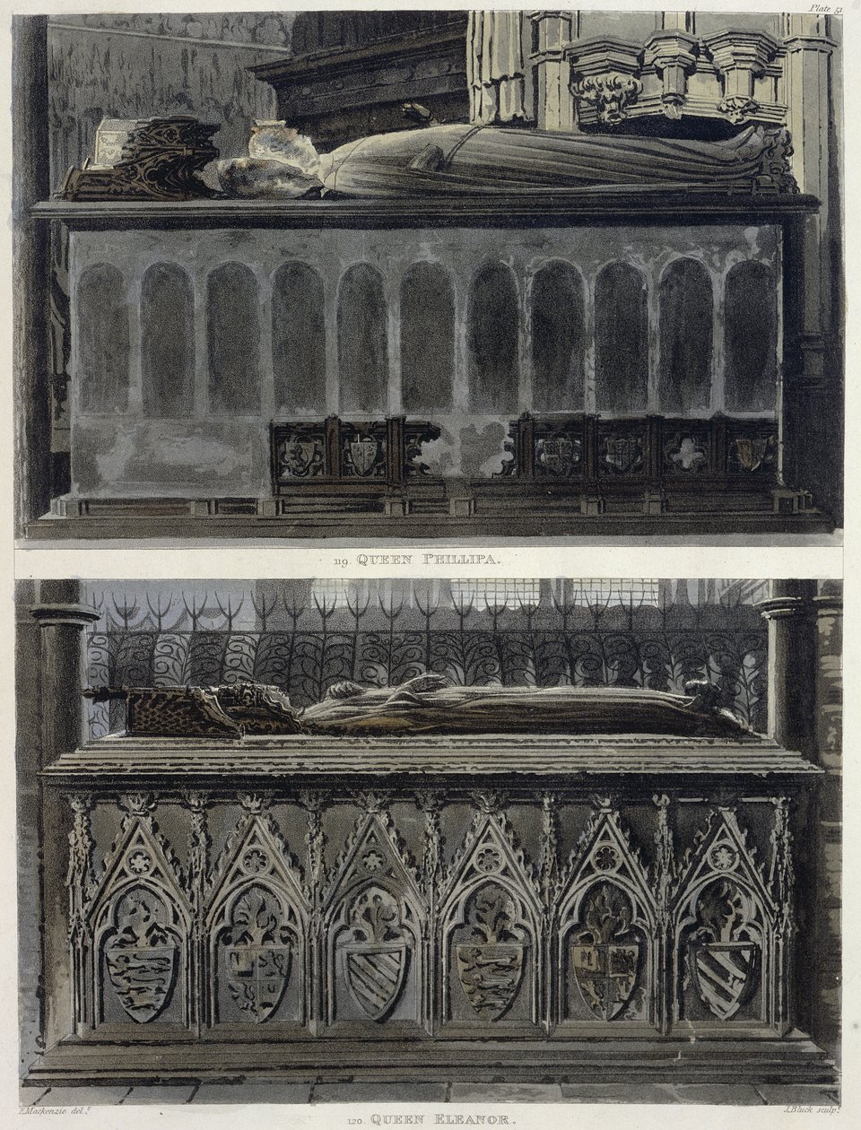The Tombs of Queen Philippa and Queen Eleanor, plade 51 fra 