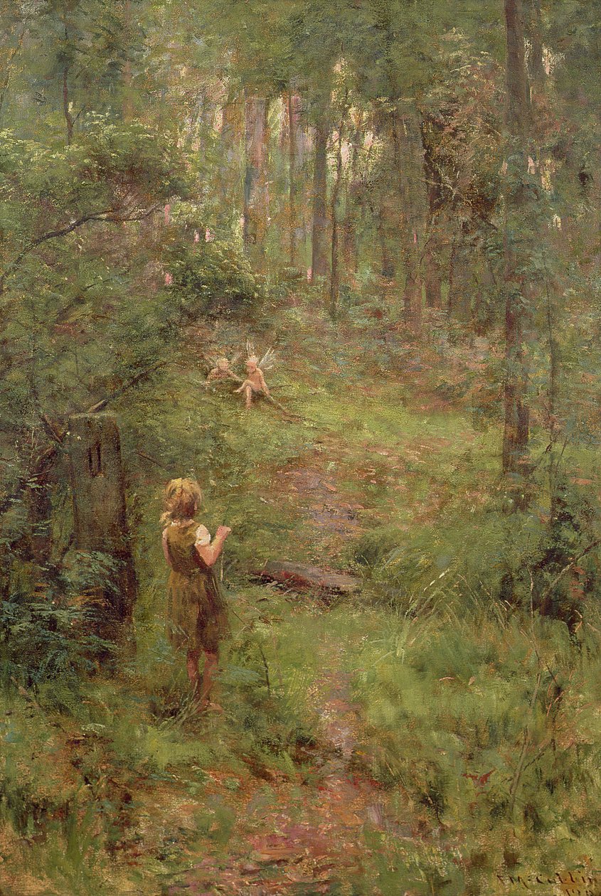 Hvad den lille pige så i busken, 1904 af Frederick McCubbin