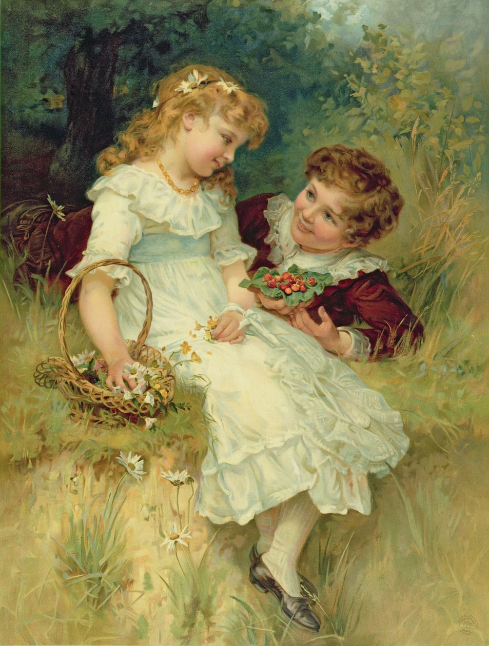 Sweethearts, fra Pears Annual, 1905 af Frederick Morgan
