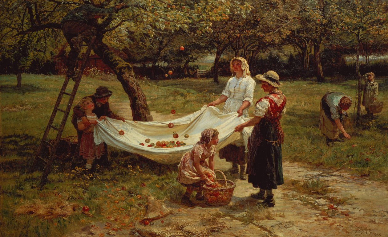 Æblesamlerne, 1880 af Frederick Morgan