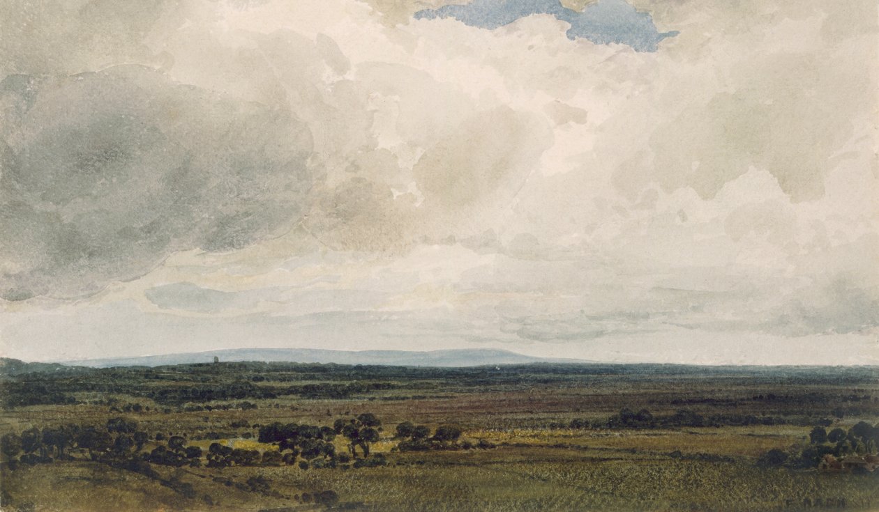 Regnvejrsdag, Glastonbury Tor af Frederick Nash
