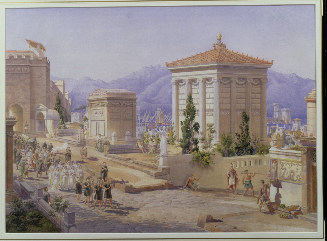 Via dei Sarpolcri, Pompeji, ca. 1855 af Frederick Pepys Cockerell