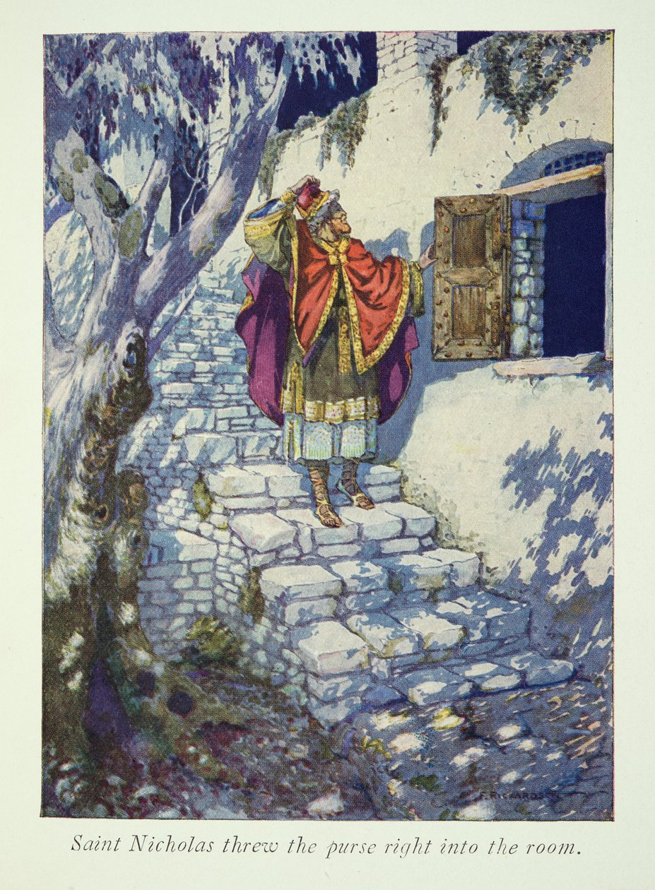 Illustration fra et besøg i julemandens land af Frederick Richardson