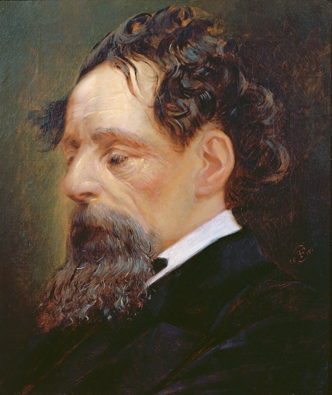 Portræt af Charles Dickens (1812-70) 1871 af Frederick Sargent