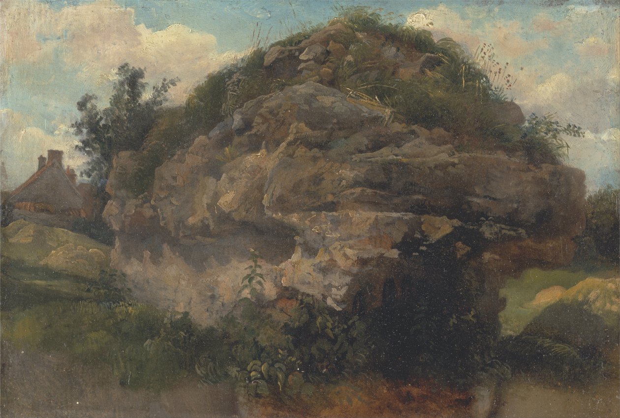 Rocky Hillside af George Frederick Watts