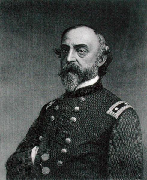 George Gordon Meade (1815-72) graveret af Robert E. Whitechurch (1814-c.83) efter et fotografi (gravering) af Frederick (after) Gutekunst