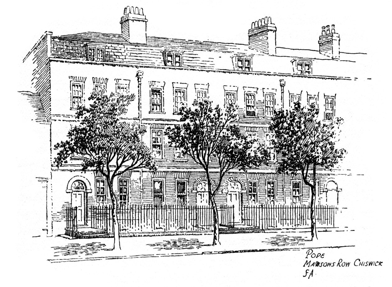 Alexander Pope, Mawsons Row, Chiswick, London, 1912 af Frederick Adcock