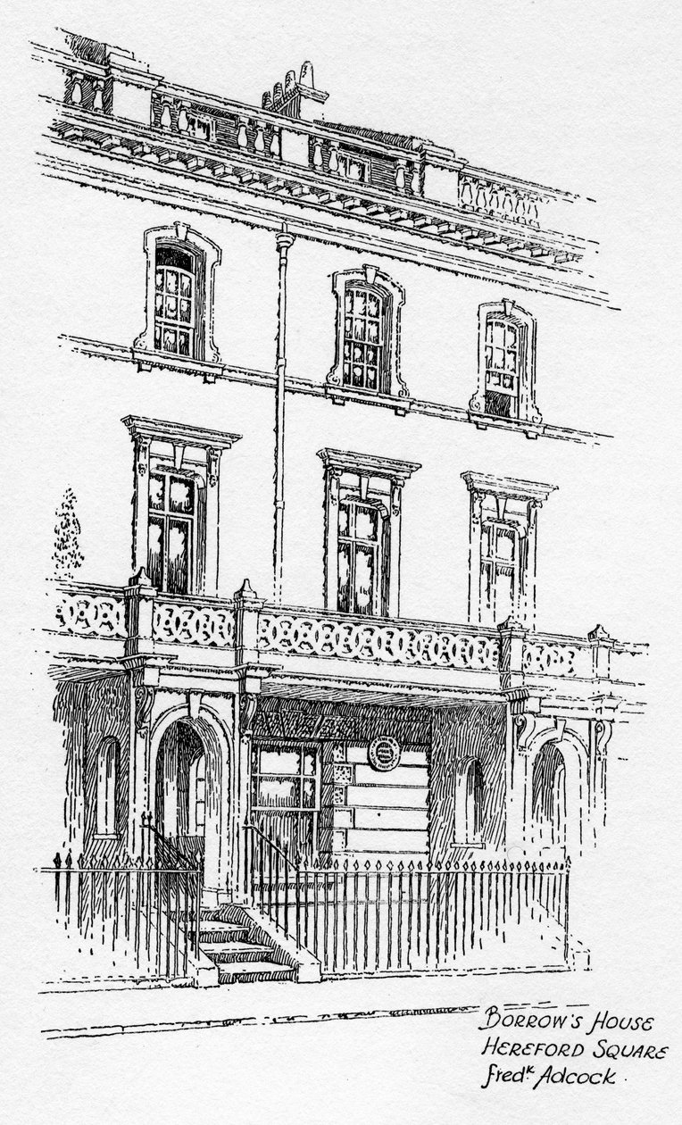 George Borrows hus, Hereford Square, London, 1912 af Frederick Adcock
