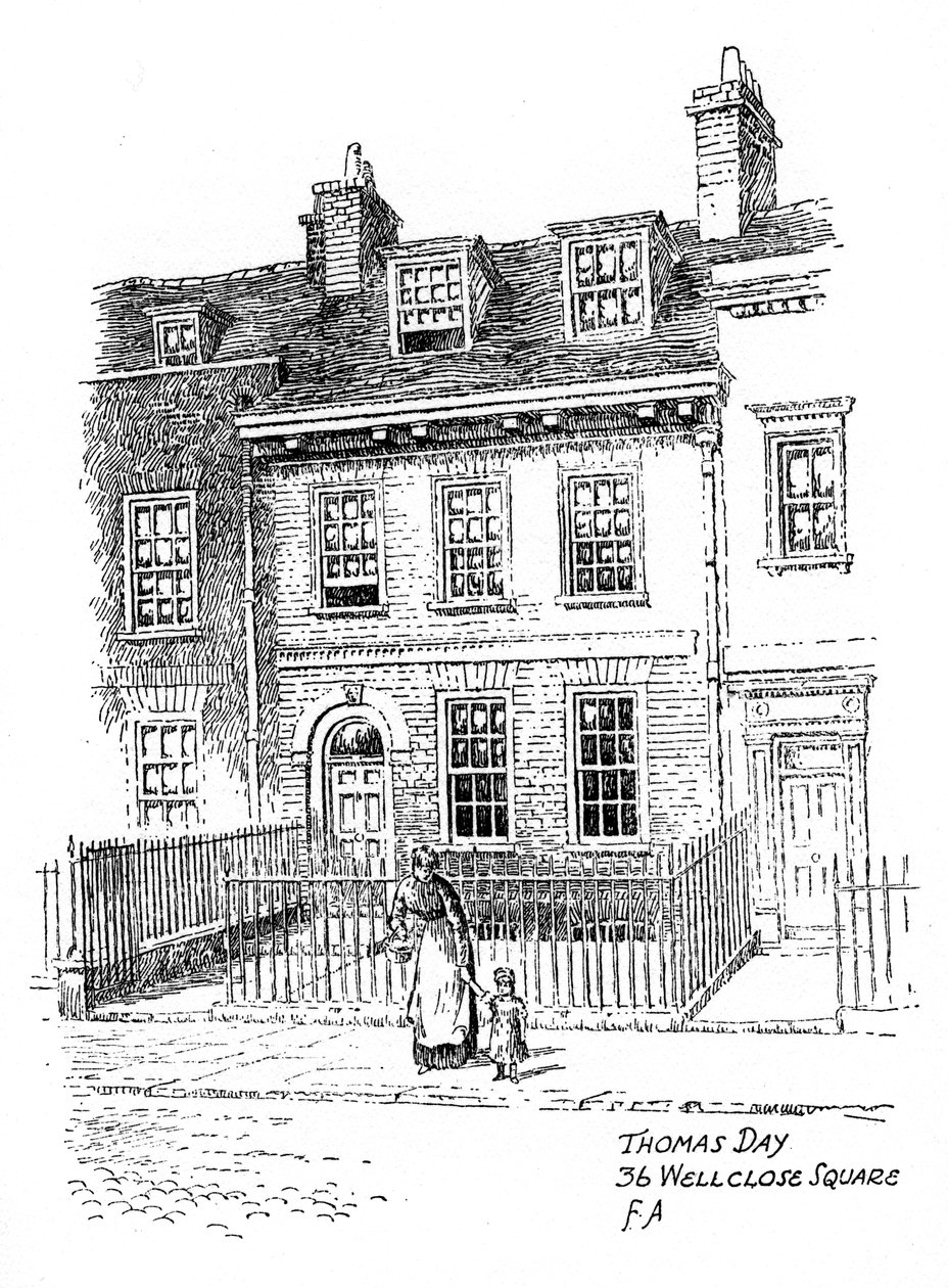 Thomas Days hus, 36 Wellclose Square, Whitechapel, London, 1912. af Frederick Adcock