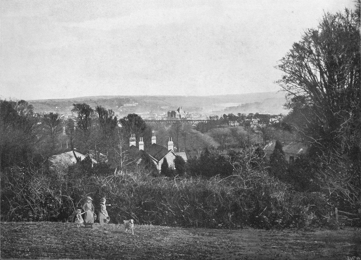 Truro, fra Kenwyn, c1896 af Frederick Argall