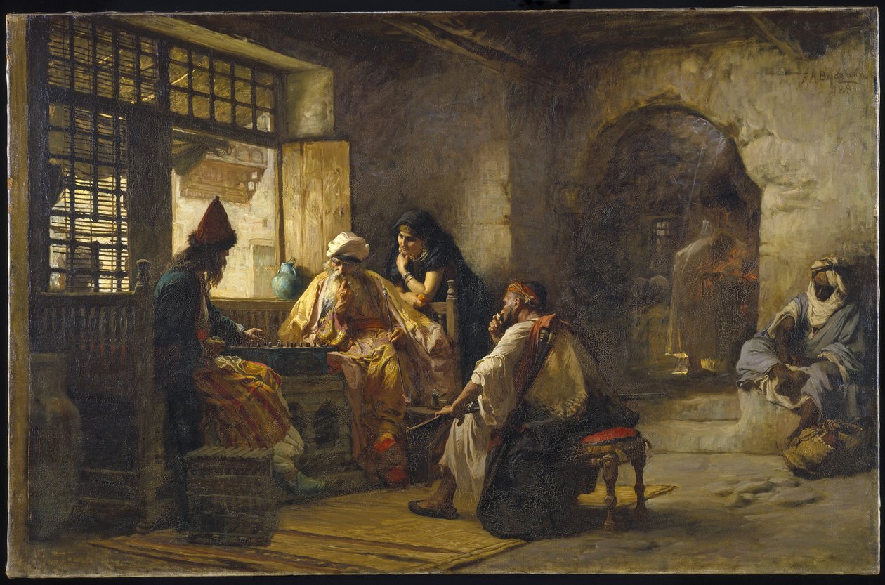Et interessant spil, 1881 af Frederick Arthur Bridgman