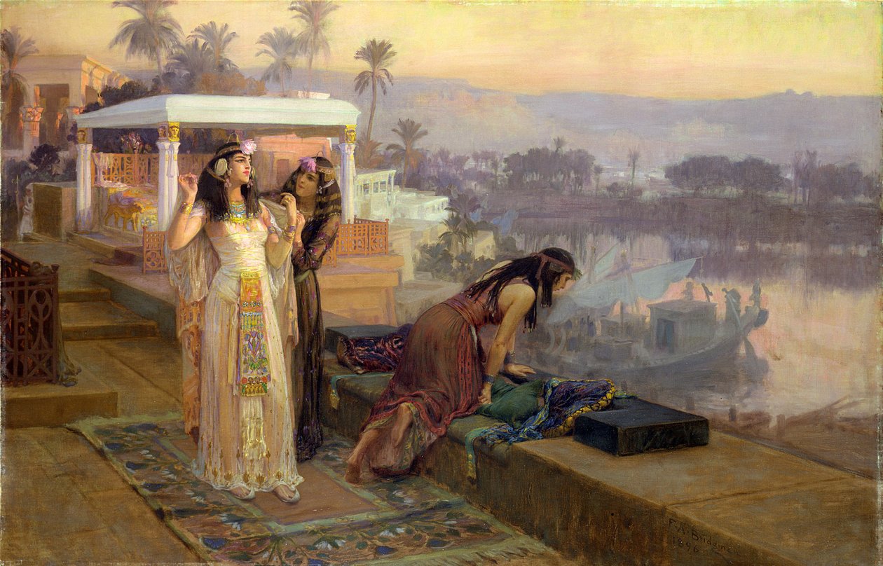 Cleopatra (69-30 f.Kr.) på Philaes terrasser, 1896 af Frederick Arthur Bridgman