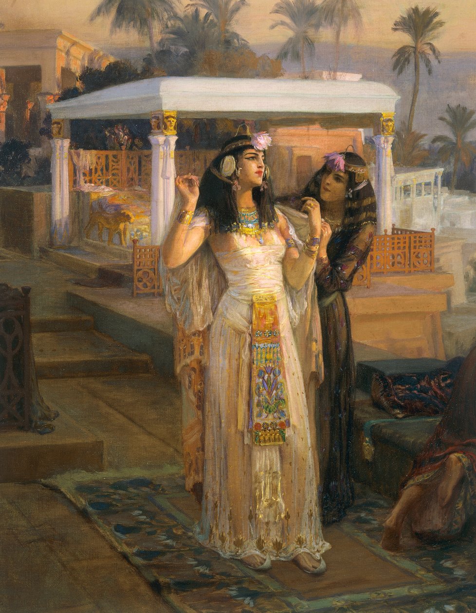 Cleopatra på Terraces of Philae af Frederick Arthur Bridgman