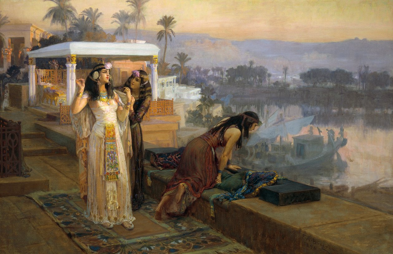 Cleopatra på Philaes terrasser af Frederick Arthur Bridgman