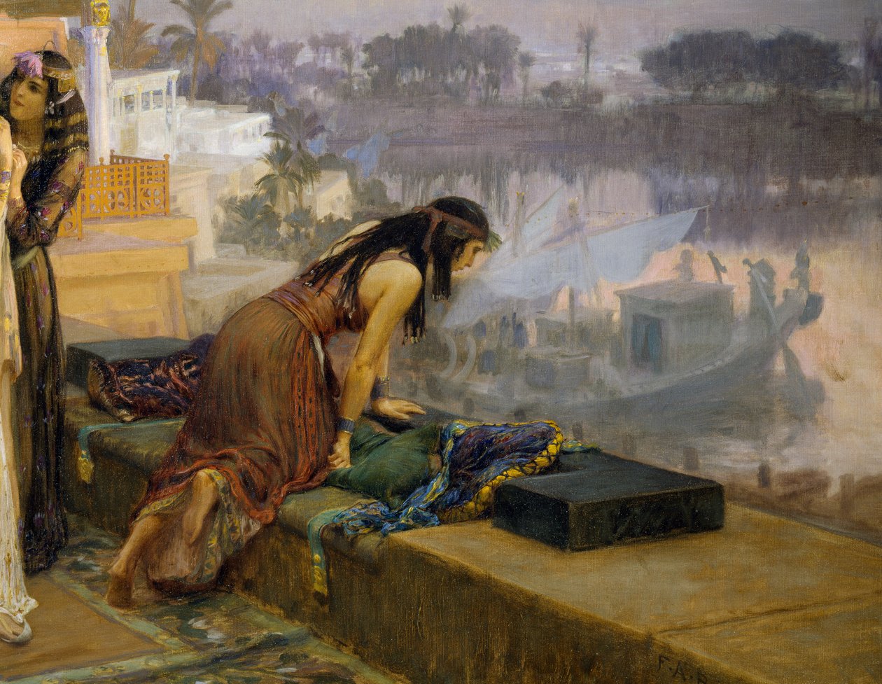 Cleopatra på Philaes terrasser af Frederick Arthur Bridgman