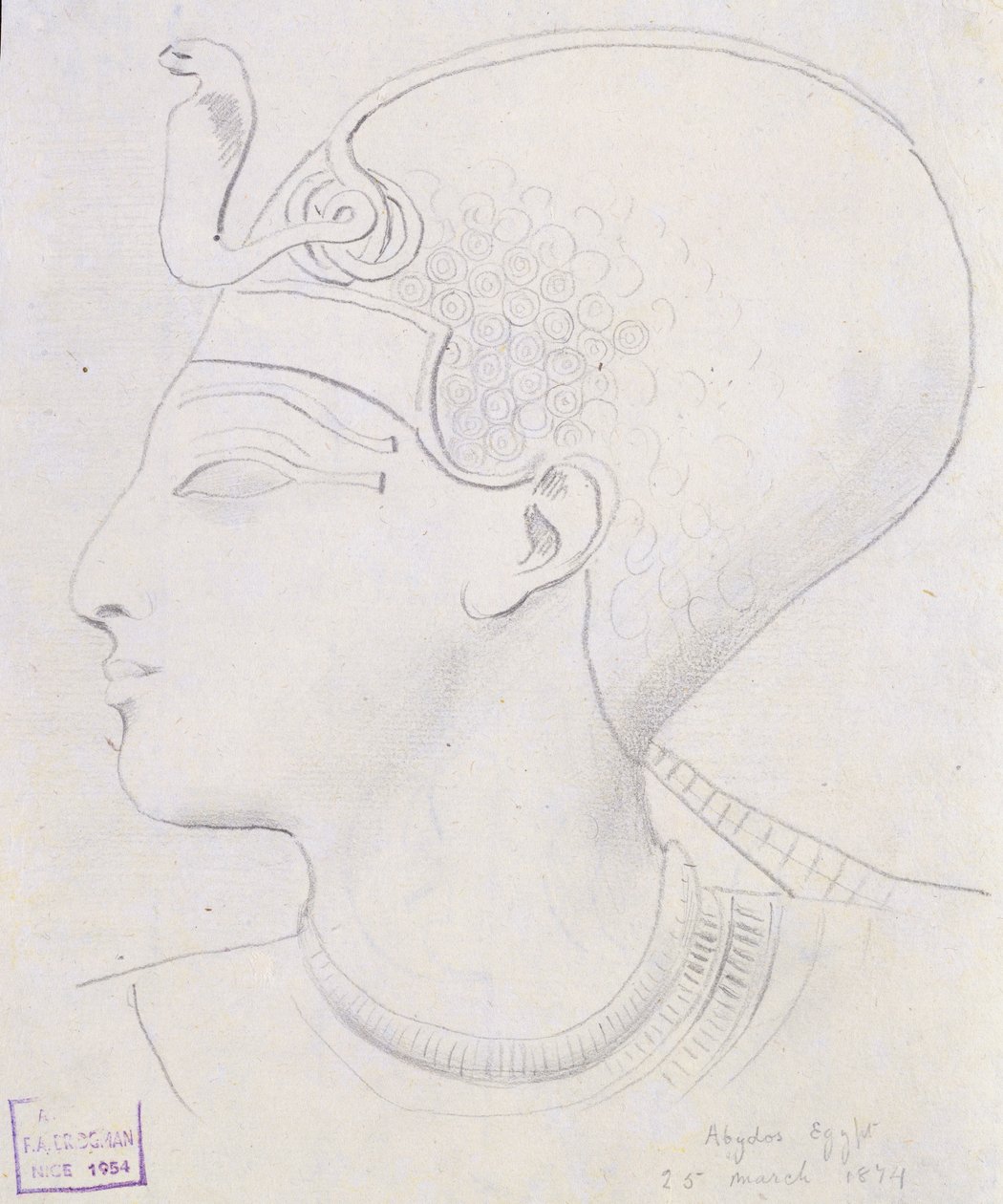 Undersøgelse af et relief af Seti I